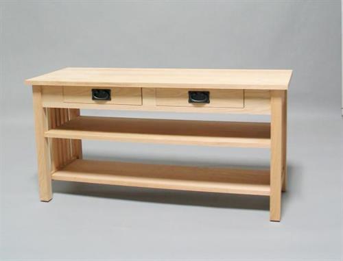Unfinished Oak Mission TV Stand with 2 drawer and shelf 30506 Unfinished Oak Mission TV Stand with 2 drawer and shelf 30506